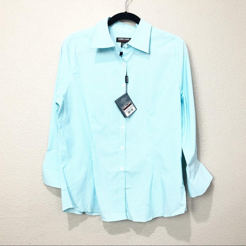 Kirkland Signature Beachglass Button Down Blouse